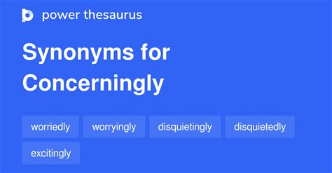 concerningly synonym|concerning or regarding.